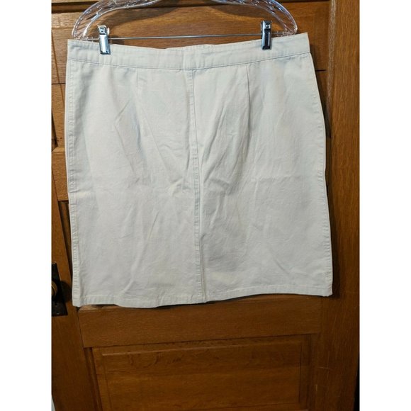 Route 66 Size 16 Khaki Skirt Low Rise Modest Lace Up Womens - Picture 2 of 7